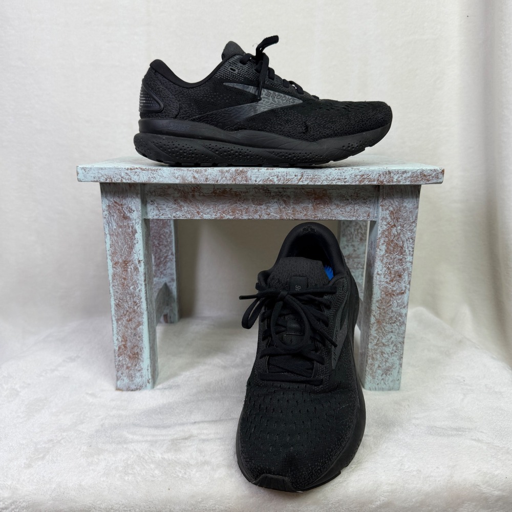 Brooks Ghost 16 Running Shoes Women Size 8 Black Neutral Cushion 1204071B020